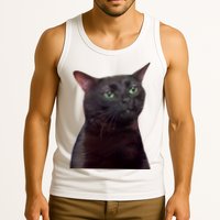 Black Cat Zoning Out Tank Top