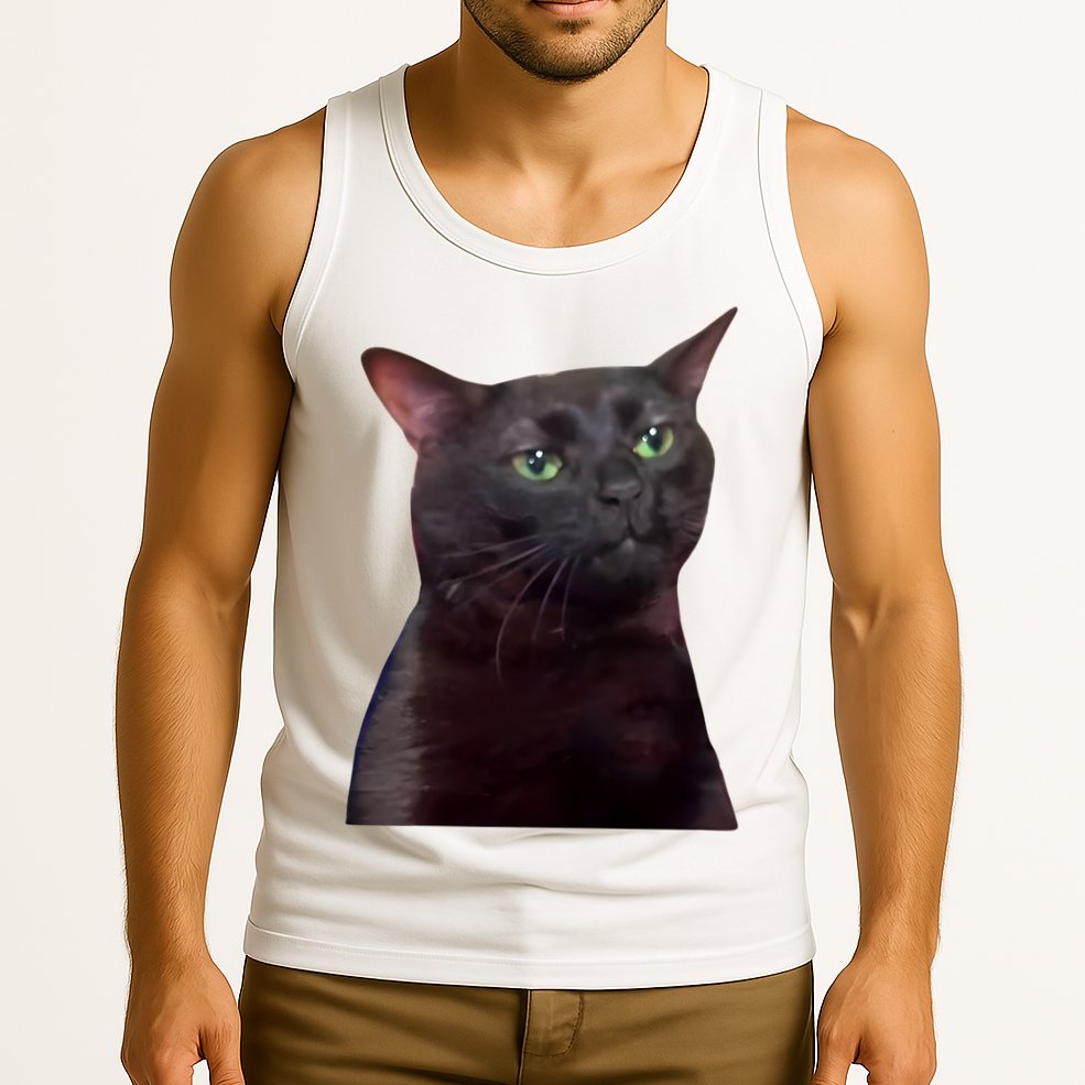 Black Cat Zoning Out Tank Top