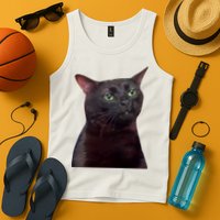 Black Cat Zoning Out Tank Top