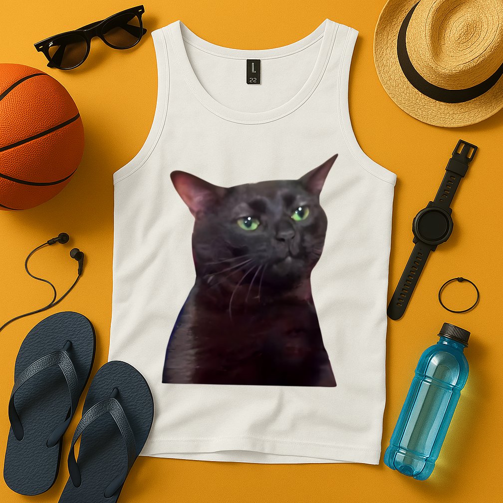 Black Cat Zoning Out Tank Top