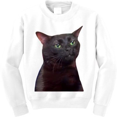 Black Cat Zoning Out Kids Sweatshirt