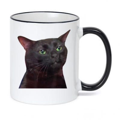 Black Cat Zoning Out 11oz Black Color Changing Mug