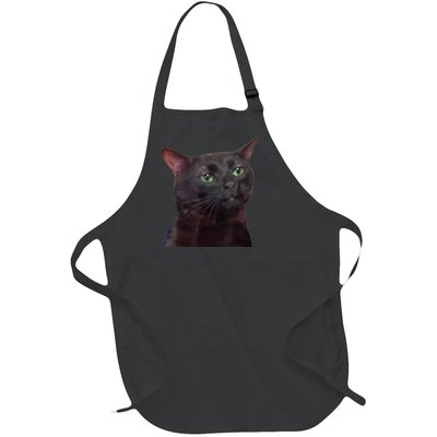 Black Cat Zoning Out Full-Length Apron With Pockets