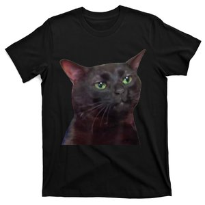 Black Cat Zoning Out T-Shirt