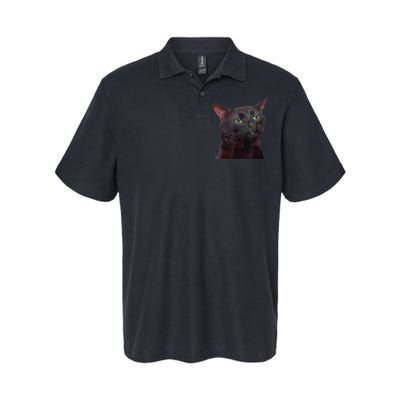 Black Cat Zoning Out Softstyle Adult Sport Polo