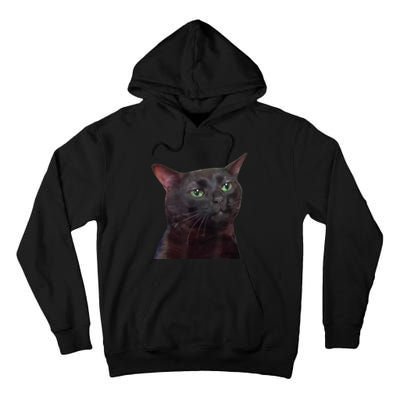 Black Cat Zoning Out Tall Hoodie