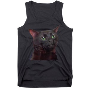 Black Cat Zoning Out Tank Top