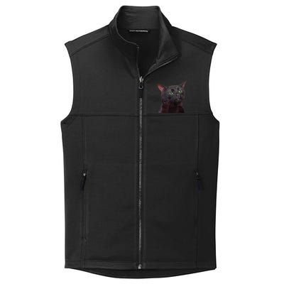 Black Cat Zoning Out Collective Smooth Fleece Vest