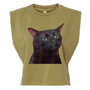 Black Cat Zoning Out Garment-Dyed Women's Muscle Tee