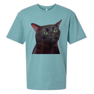 Black Cat Zoning Out Sueded Cloud Jersey T-Shirt