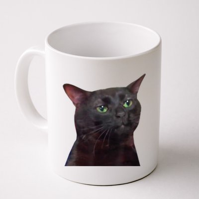 Black Cat Zoning Out Coffee Mug