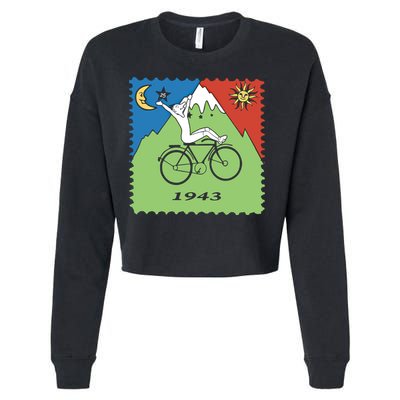 Bicycle Day 1943 Lsd Acid Hofn Trip Meaningful Gift Meaningful Gift Cropped Pullover Crew