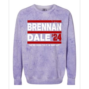 Brennan & Dale 2024 Funny Election & Politics Colorblast Crewneck Sweatshirt