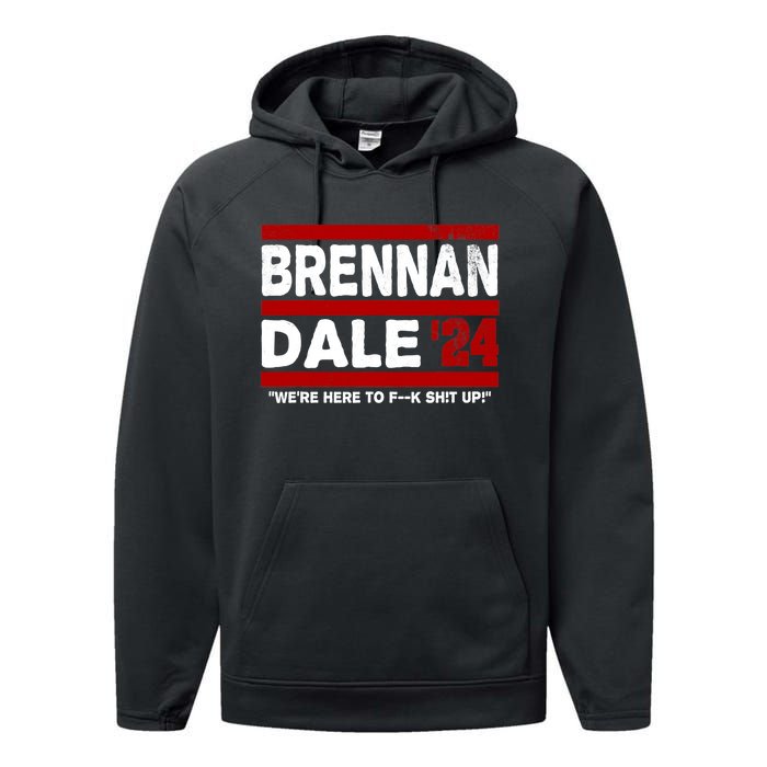 Brennan & Dale 2024 Funny Election & Politics Performance Fleece Hoodie