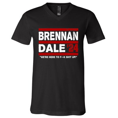 Brennan & Dale 2024 Funny Election & Politics V-Neck T-Shirt