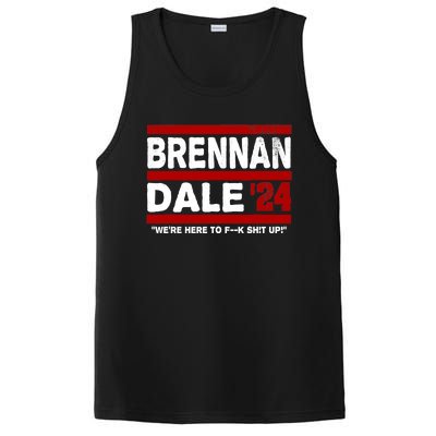 Brennan & Dale 2024 Funny Election & Politics PosiCharge Competitor Tank