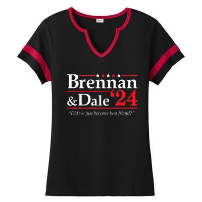 Brennan Dale 2024 Funny Vintage Political Fan Gift Ladies Halftime Notch Neck Tee