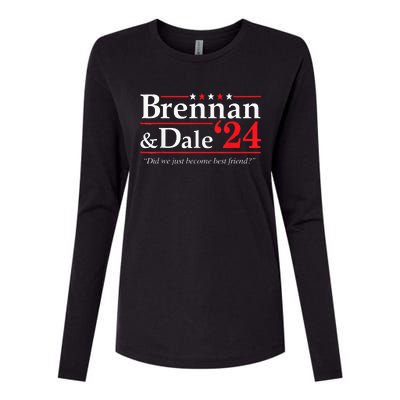 Brennan Dale 2024 Funny Vintage Political Fan Gift Womens Cotton Relaxed Long Sleeve T-Shirt