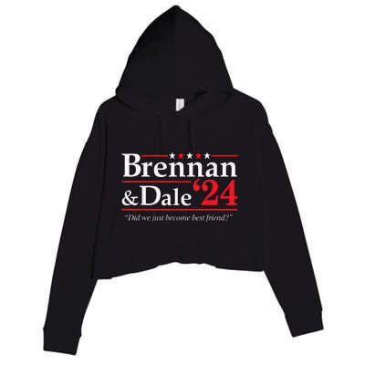 Brennan Dale 2024 Funny Vintage Political Fan Gift Crop Fleece Hoodie