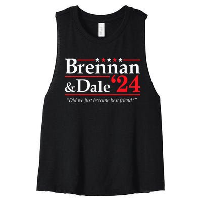 Brennan Dale 2024 Funny Vintage Political Fan Gift Women's Racerback Cropped Tank