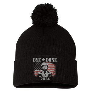 Bye Don 2024 Bye Bye Biden Out Of Office Pom Pom 12in Knit Beanie