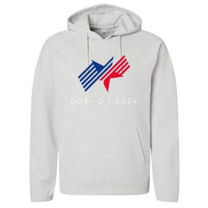 Both Die 2024 New Plan Though Election 2024 Performance Fleece Hoodie