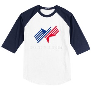 Both Die 2024 New Plan Though Election 2024 Baseball Sleeve Shirt