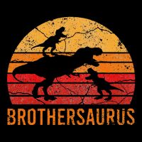 Brother Dinosaur 3 Funny Big Little Brothersaurus Gift 7-Panel Snapback Hat