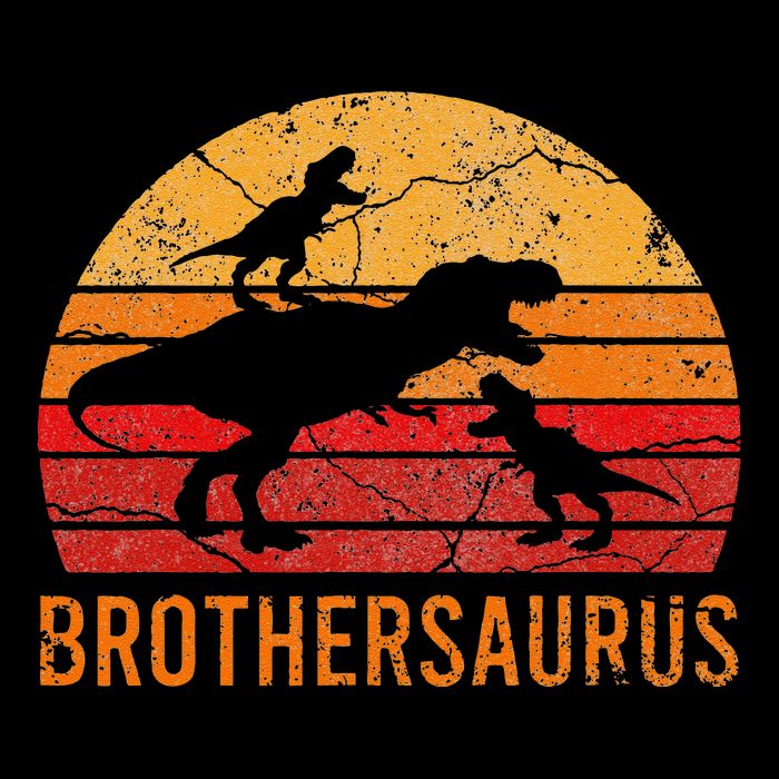 Brother Dinosaur 3 Funny Big Little Brothersaurus Gift 7-Panel Snapback Hat