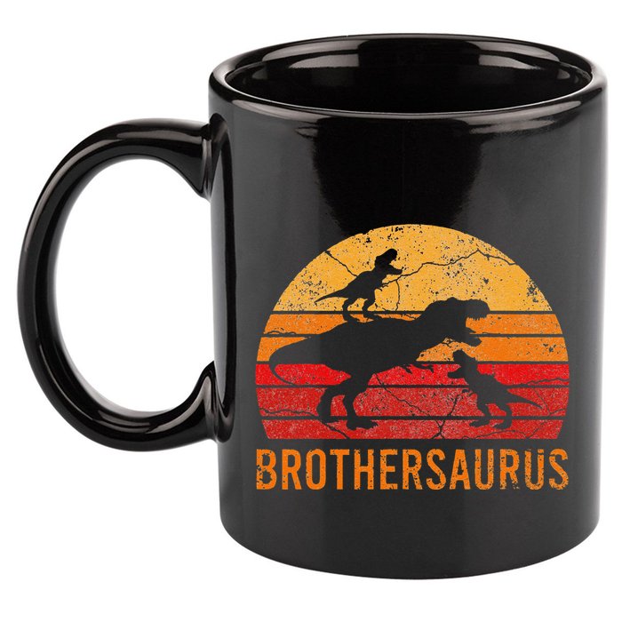 Brother Dinosaur 3 Funny Big Little Brothersaurus Gift 11oz C Handle Ceramic Mug