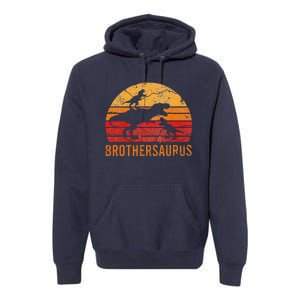 Brother Dinosaur 3 Funny Big Little Brothersaurus Gift Premium Hoodie