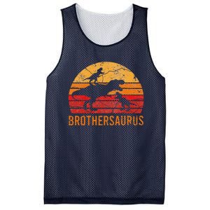 Brother Dinosaur 3 Funny Big Little Brothersaurus Gift Mesh Reversible Basketball Jersey Tank