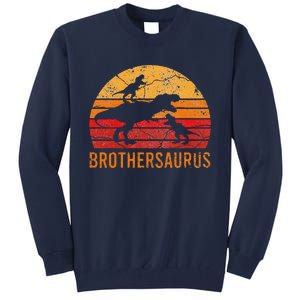 Brother Dinosaur 3 Funny Big Little Brothersaurus Gift Tall Sweatshirt