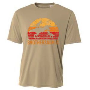 Brother Dinosaur 3 Funny Big Little Brothersaurus Gift Cooling Performance Crew T-Shirt