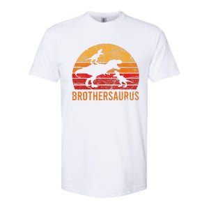 Brother Dinosaur 3 Funny Big Little Brothersaurus Gift Softstyle CVC T-Shirt