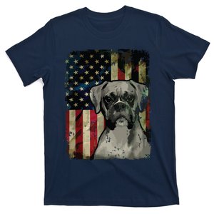 Boxer Dog 4th Of July American Flag Patriotic T-Shirt