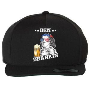 Ben Drankin 4th Of July Funny American Gift Wool Snapback Cap