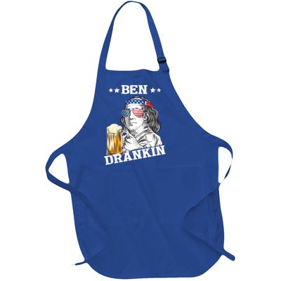 Ben Drankin 4th Of July Funny American Gift Full-Length Apron With Pockets