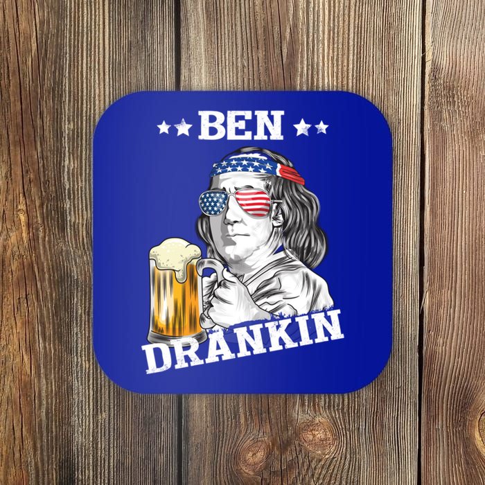 Ben Drankin 4th Of July Funny American Gift Coaster