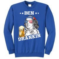 Ben Drankin 4th Of July Funny American Gift Tall Sweatshirt