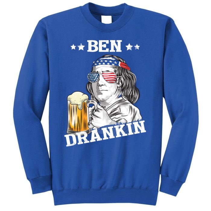 Ben Drankin 4th Of July Funny American Gift Tall Sweatshirt