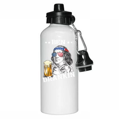 Ben Drankin 4th Of July Funny American Gift Aluminum Water Bottle