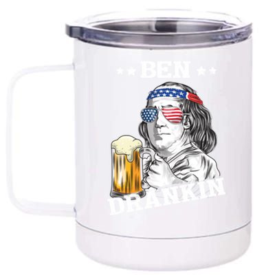 Ben Drankin 4th Of July Funny American Gift 12 oz Stainless Steel Tumbler Cup