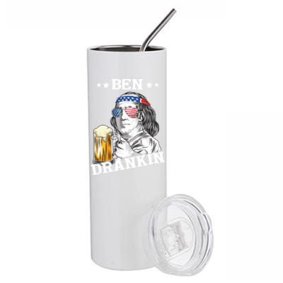 Ben Drankin 4th Of July Funny American Gift Stainless Steel Tumbler