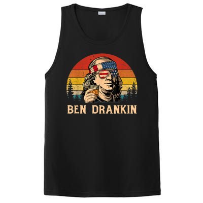 Ben Drankin 4th Of July Funny Vintage Retro Patriotic Gift PosiCharge Competitor Tank