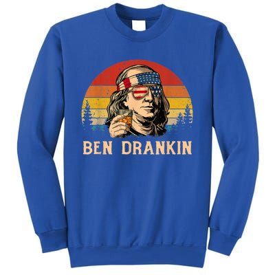 Ben Drankin 4th Of July Funny Vintage Retro Patriotic Gift Sweatshirt