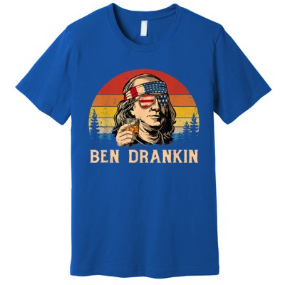 Ben Drankin 4th Of July Funny Vintage Retro Patriotic Gift Premium T-Shirt