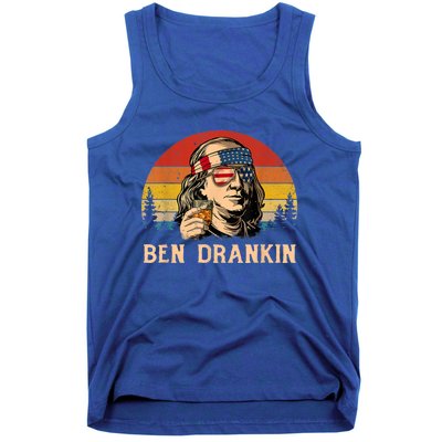 Ben Drankin 4th Of July Funny Vintage Retro Patriotic Gift Tank Top