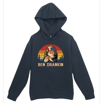 Ben Drankin 4th Of July Funny Vintage Retro Patriotic Gift Urban Pullover Hoodie