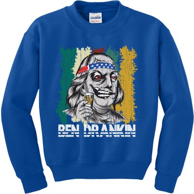 Ben Drankin 4th Of July Independence Day Cool Gift Kids Sweatshirt